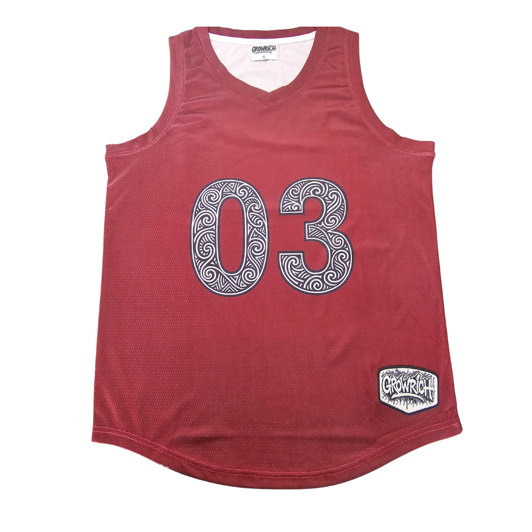 The "03" Growrich Red Singlet | Growrich Clothing