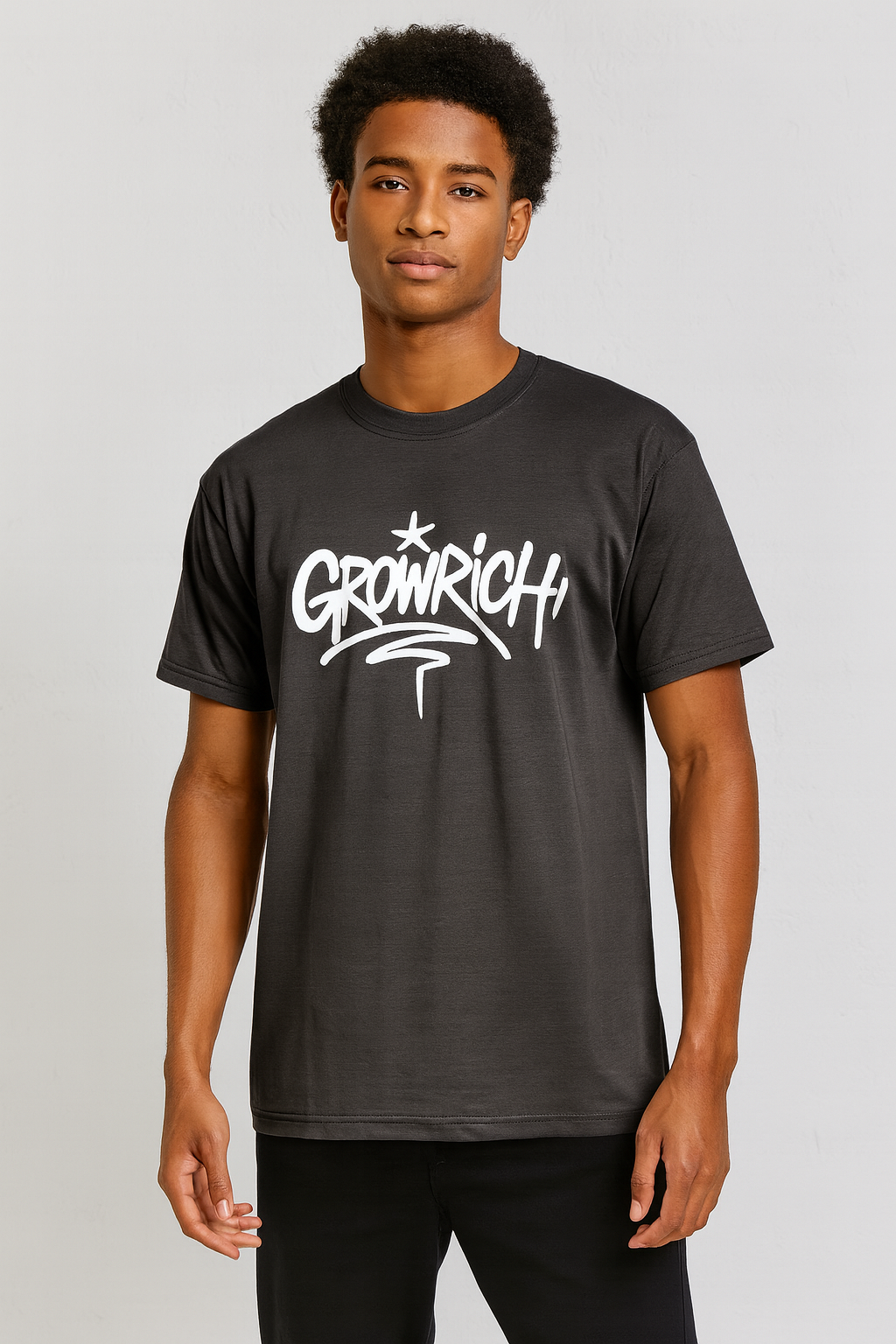 Grey Oversized Tee | Growrich Clothing