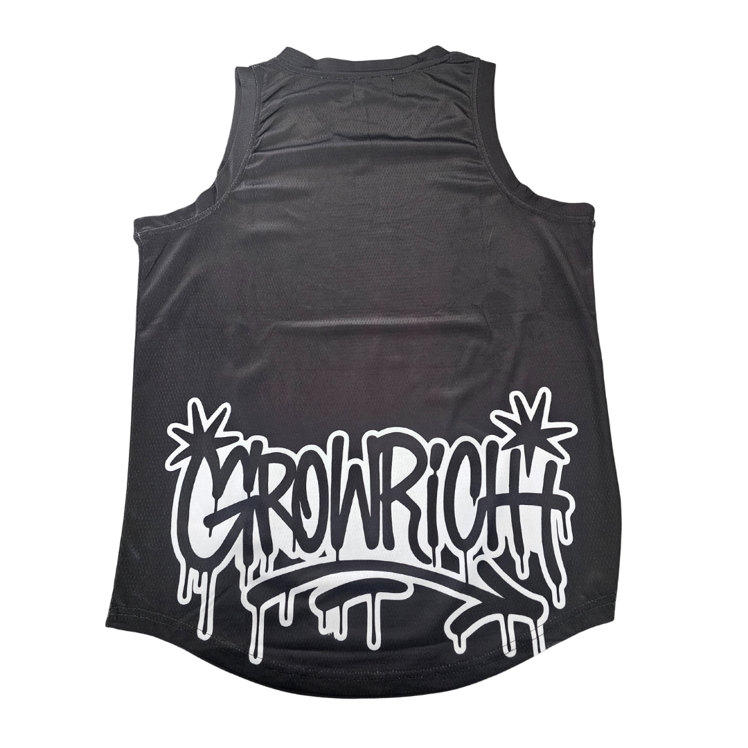 The "03" Growrich Black Singlet | Growrich Clothing