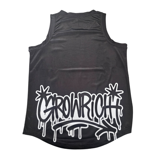 The "03" Growrich Black Singlet | Growrich Clothing