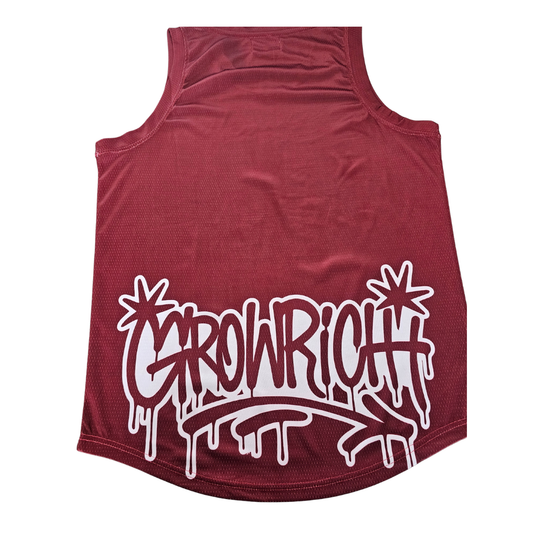 The "03" Growrich Red Singlet | Growrich Clothing