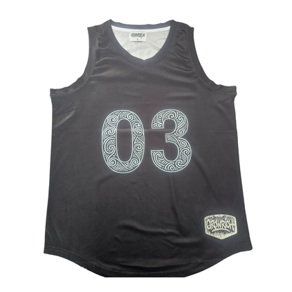 The "03" Growrich Black Singlet | Growrich Clothing