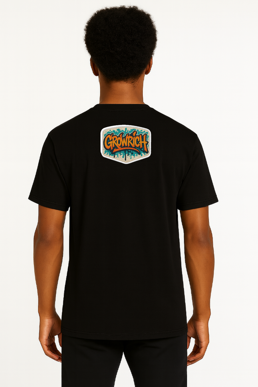 Black Oversized Tee | Growrich Clothing