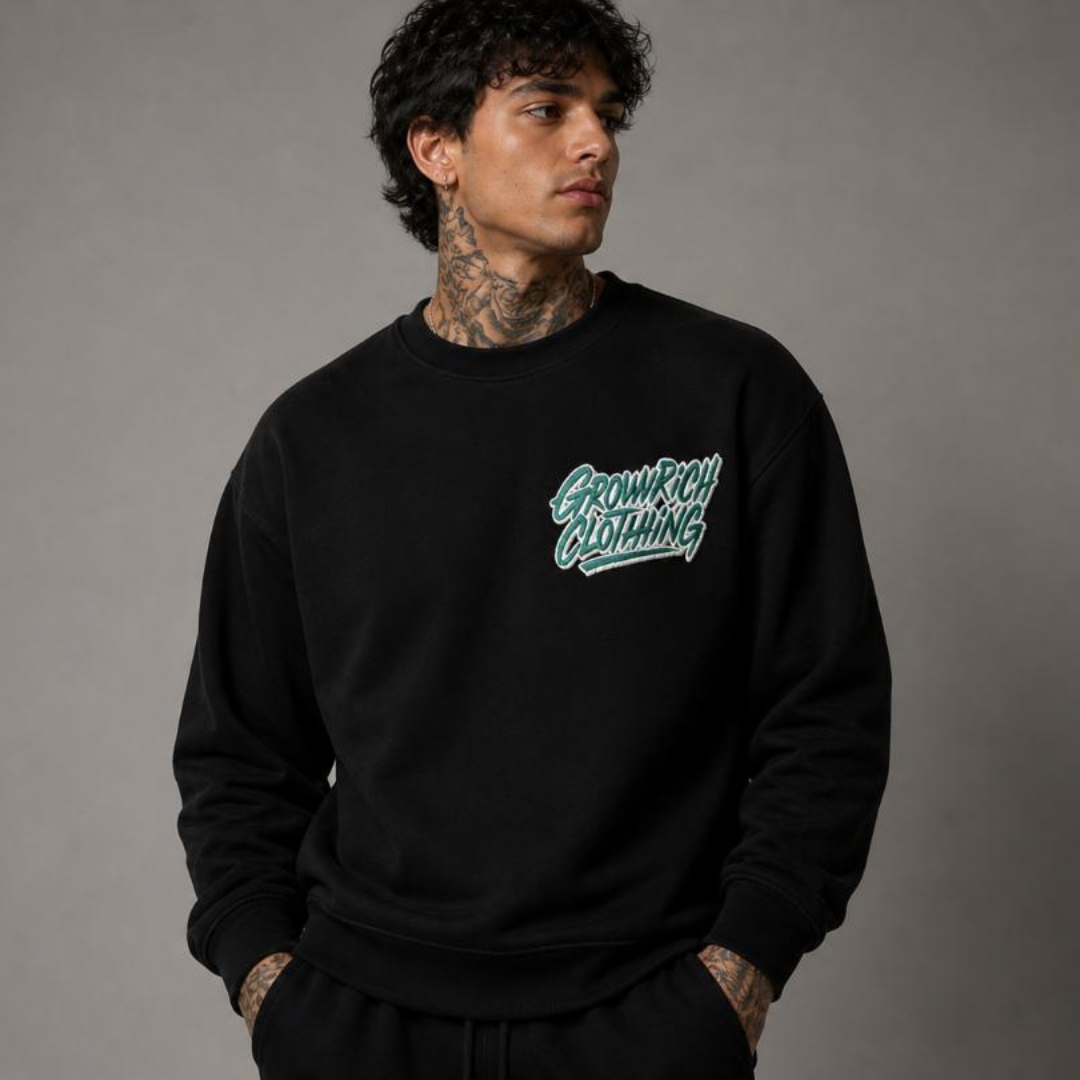 Heavy Black Crewneck